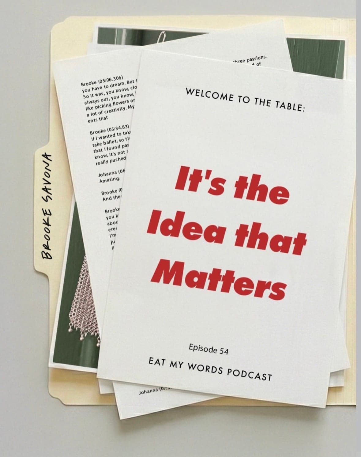 Interview on Eat My Words Podcast