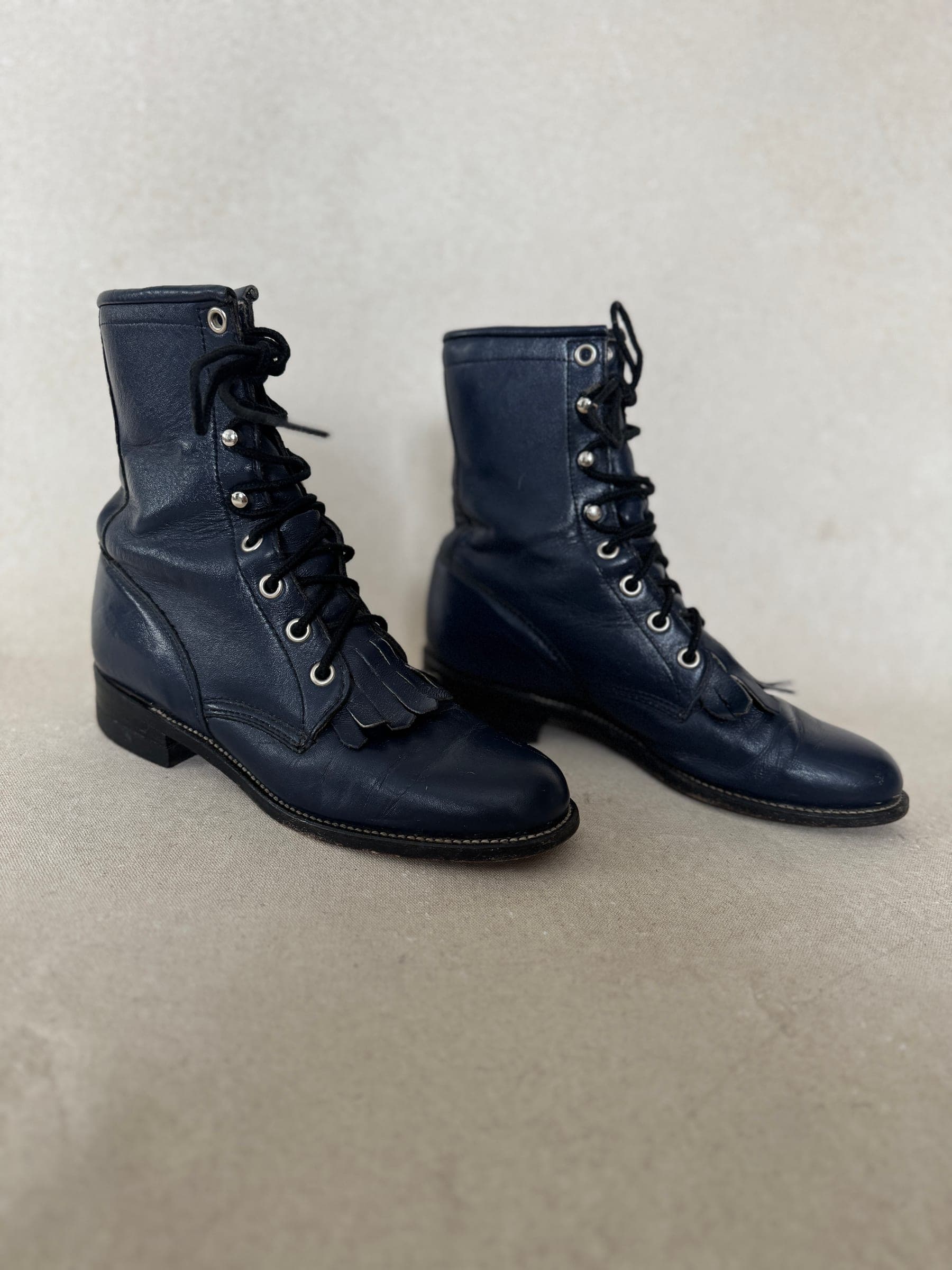 Vintage Leather Lace Up Kiltie Ropers by Justin