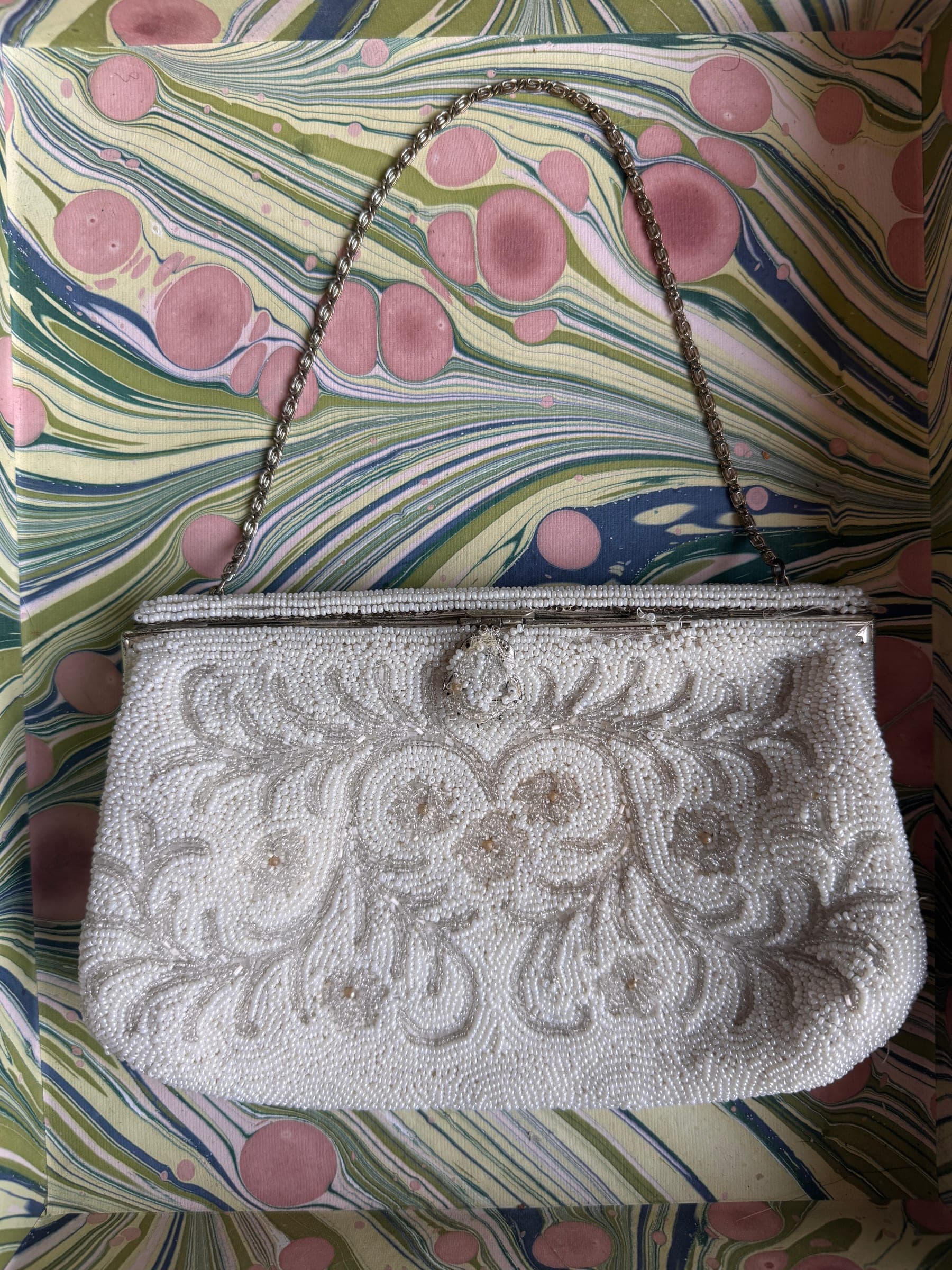Mid Century Hand Beaded Evening Bag